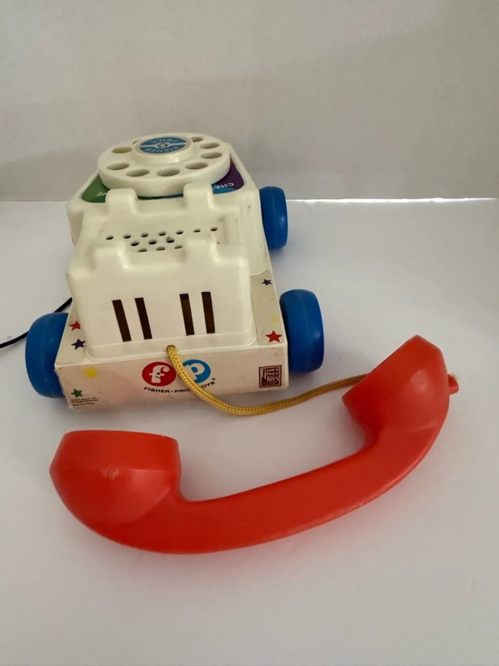 Fisher-Price Retro Pull-Along Rotary Phone Toy - Red, Blue, White, Yellow, Green